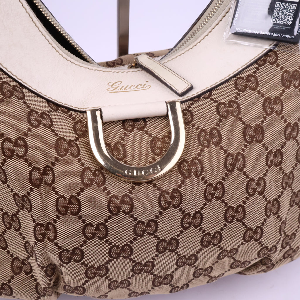 J2723# Gucci Shoulder Bag GUCCI GG Canvas Abbey D Ring Shoulder Bag | Pre-Owned Like New Beige / Brown GG Monogram Canvas