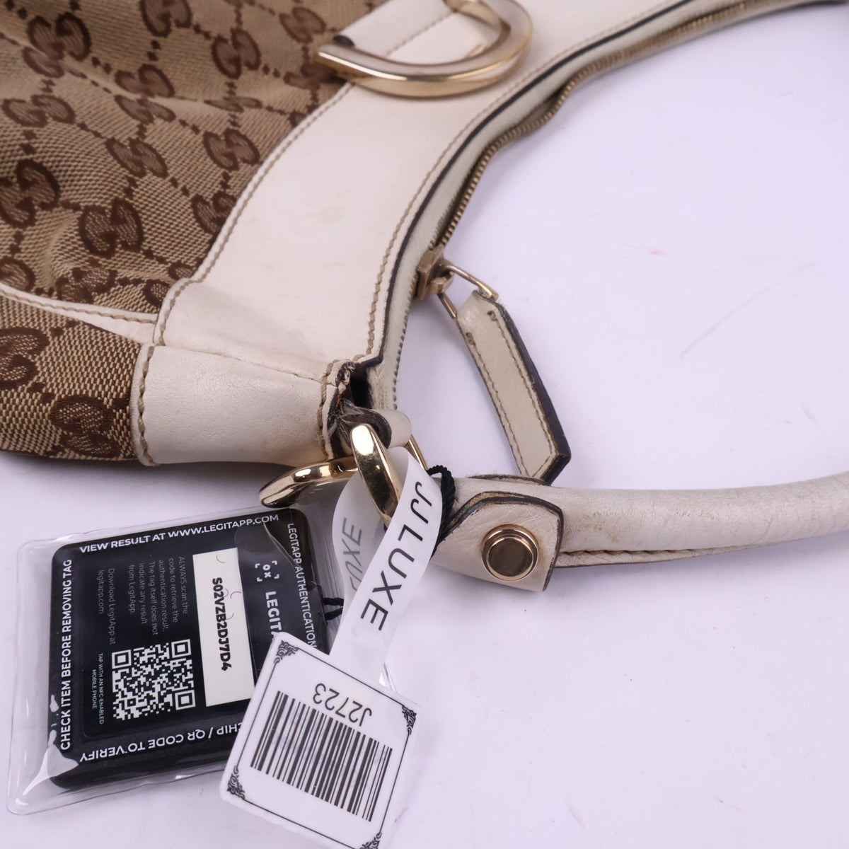 J2723# Gucci Shoulder Bag GUCCI GG Canvas Abbey D Ring Shoulder Bag | Pre-Owned Like New Beige / Brown GG Monogram Canvas