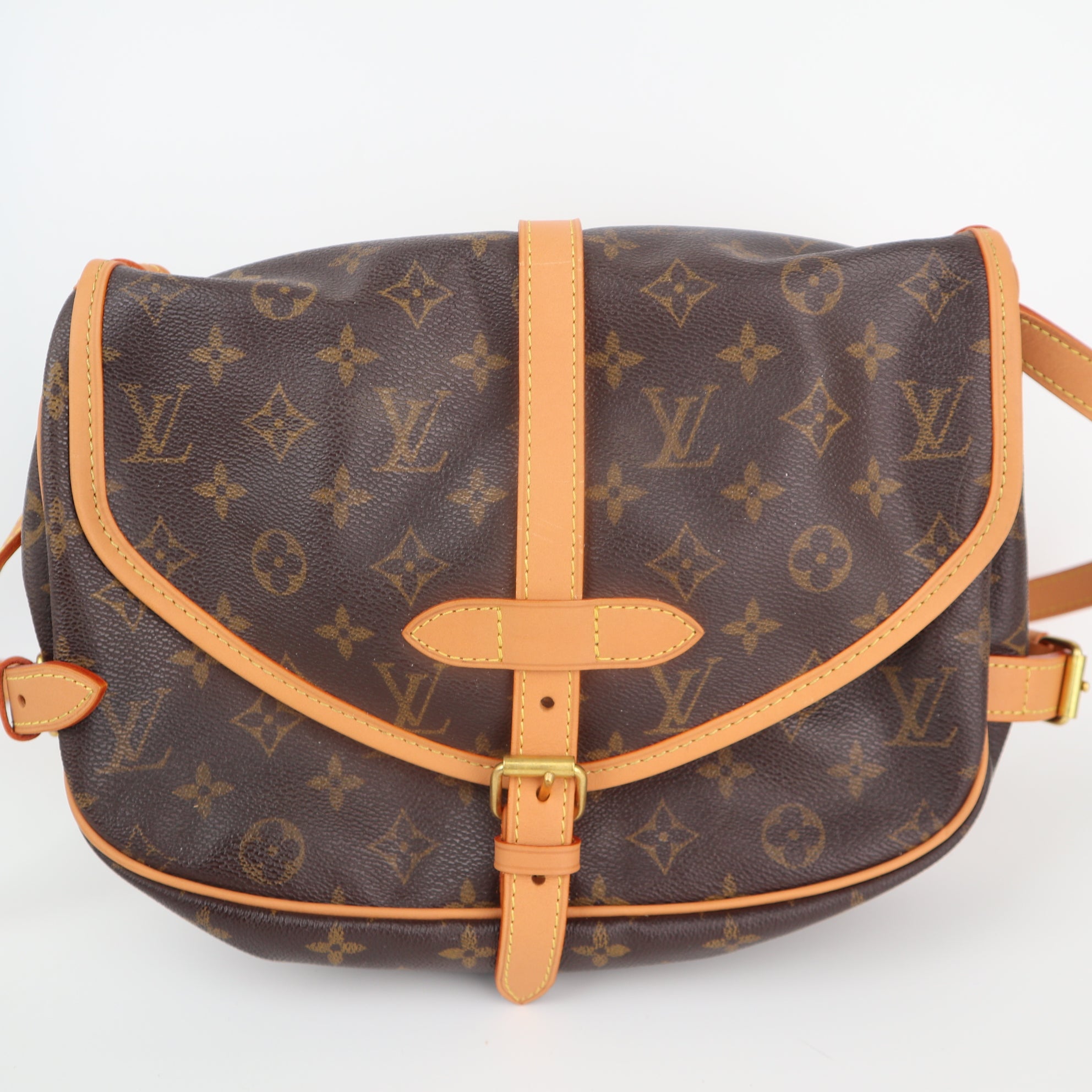 Louis Vuitton Monogram Canvas Saumur 30 Shoulder Bag C1741R | Pre-Owned Excellent Brown Monogram Canvas