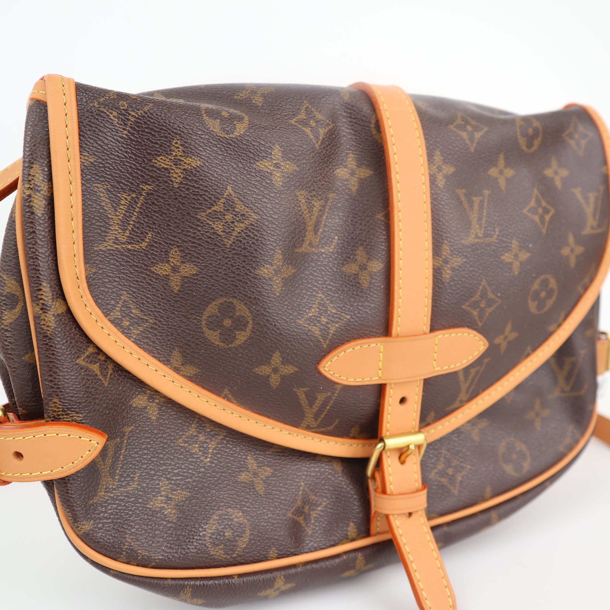 Louis Vuitton Monogram Canvas Saumur 30 Shoulder Bag C1741R | Pre-Owned Excellent Brown Monogram Canvas