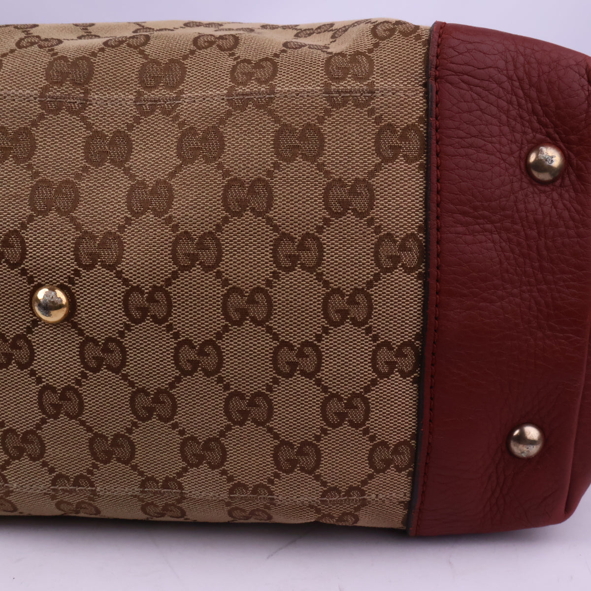 J2724 Gucci Top Handle Bag GUCCI GG Canvas Sukey Tote Bag | Pre-Owned Like New Beige / Brown GG Monogram Canvas