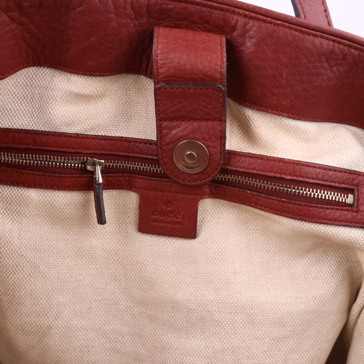 J2724 Gucci Top Handle Bag GUCCI GG Canvas Sukey Tote Bag | Pre-Owned Like New Beige / Brown GG Monogram Canvas