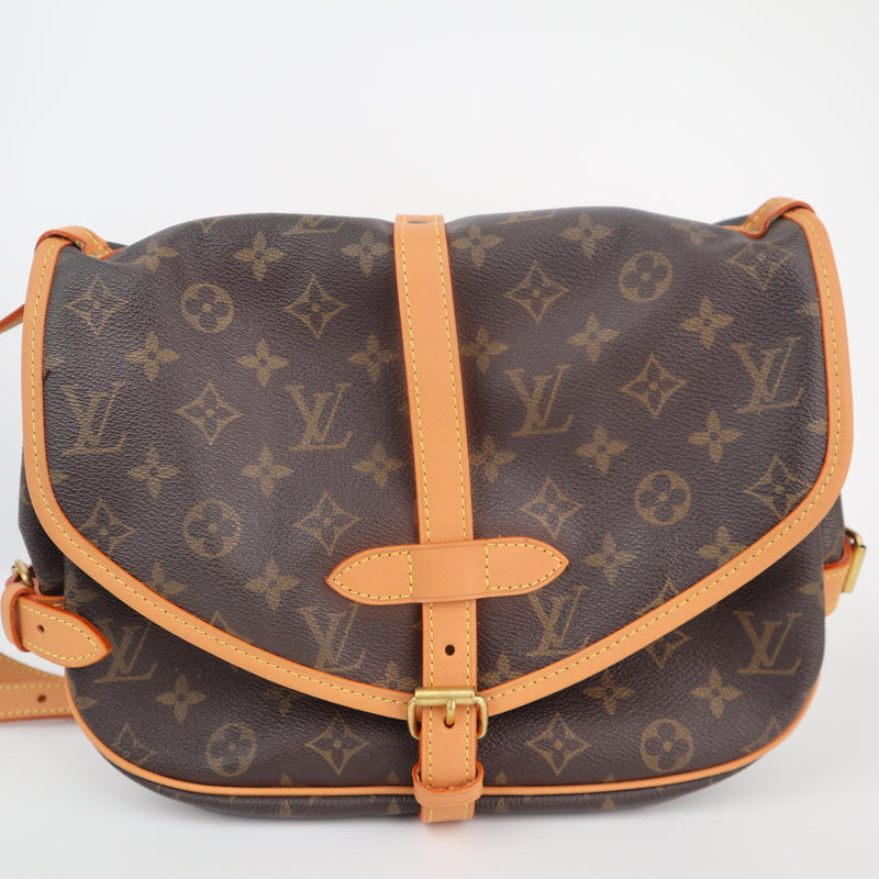 Louis Vuitton Monogram Canvas Saumur 30 Shoulder Bag C1742R | Pre-Owned Excellent Brown Monogram Canvas