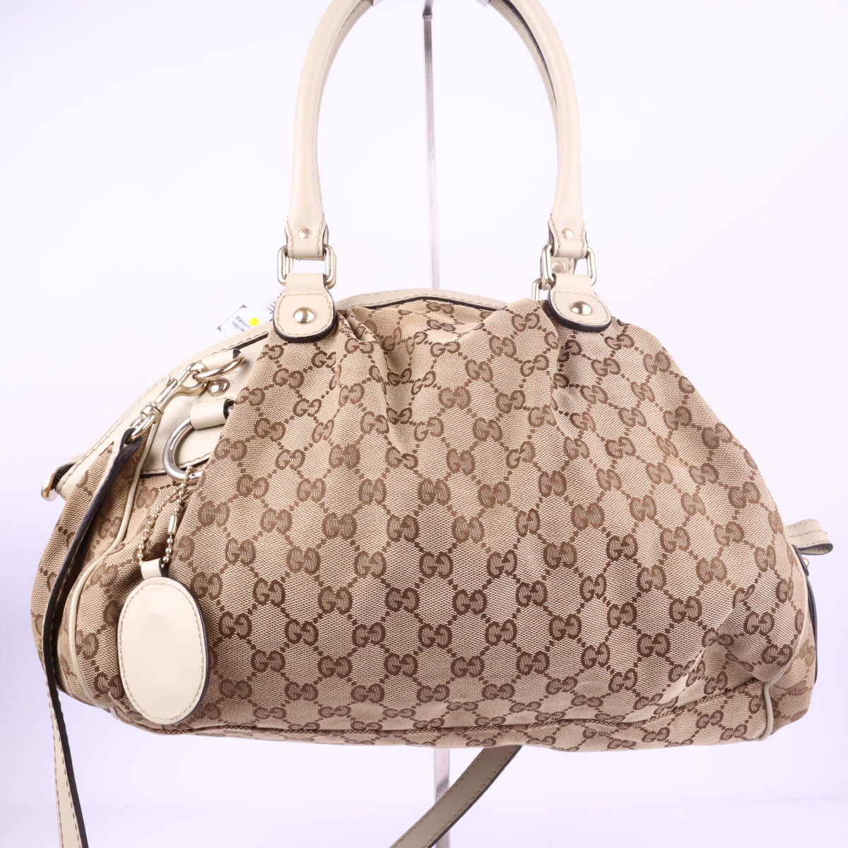 J2722 Gucci Shoulder Bag GUCCI Sukey GG Canvas Tote Bag | Pre-Owned Like New Beige / Brown GG Monogram Canvas
