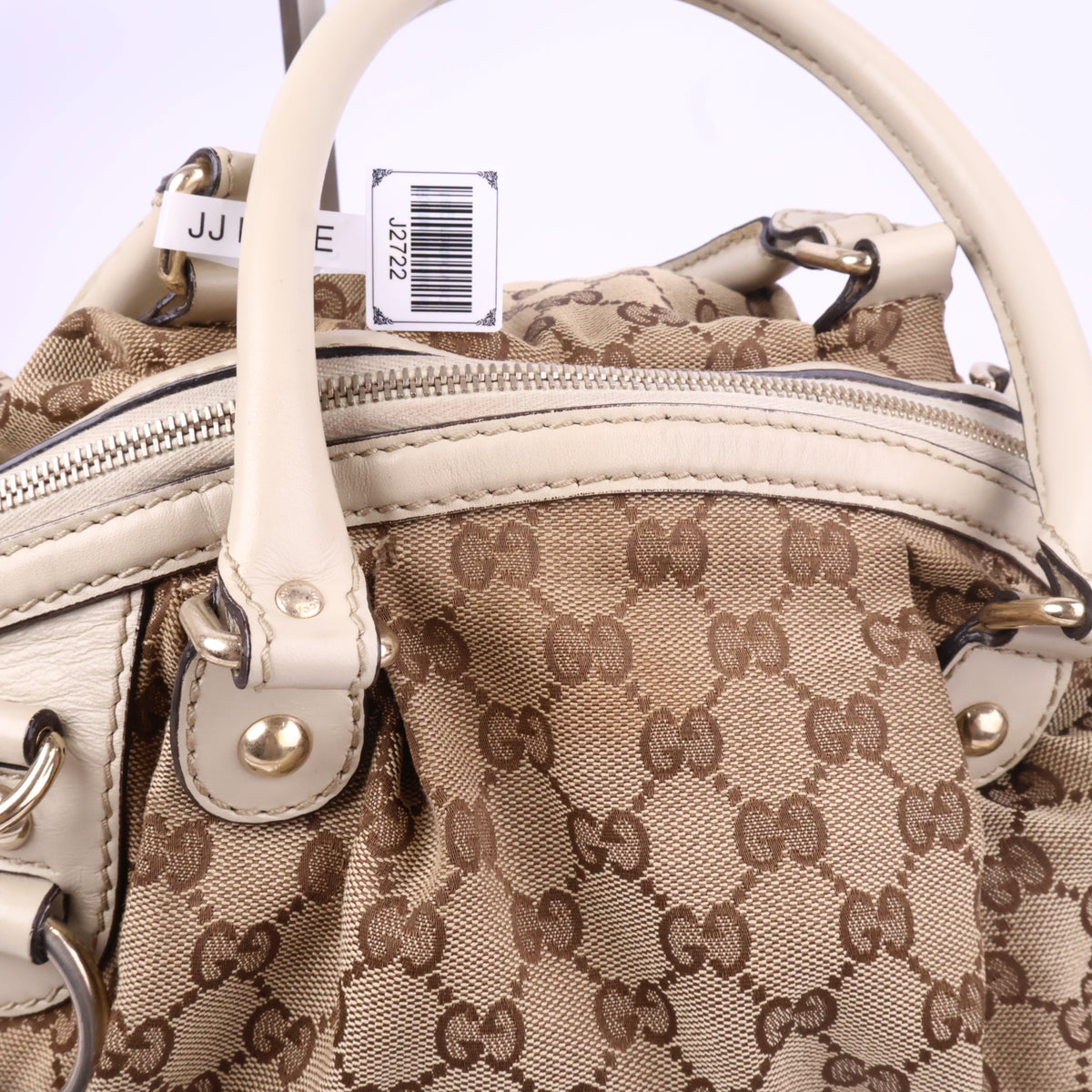 J2722 Gucci Shoulder Bag GUCCI Sukey GG Canvas Tote Bag | Pre-Owned Like New Beige / Brown GG Monogram Canvas