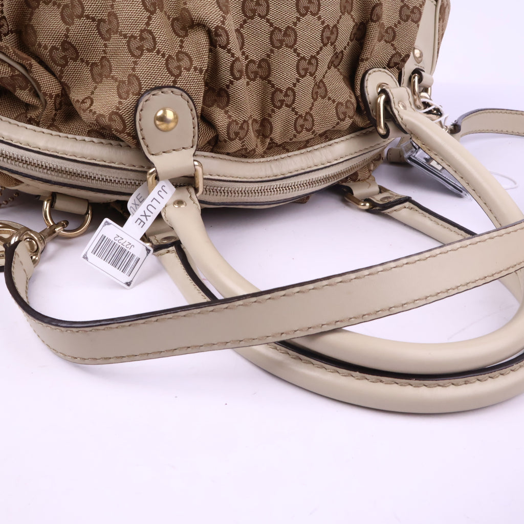 J2722 Gucci Shoulder Bag GUCCI Sukey GG Canvas Tote Bag | Pre-Owned Like New Beige / Brown GG Monogram Canvas