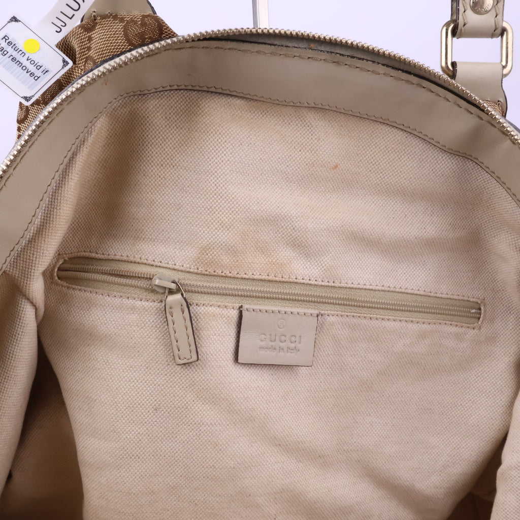J2722 Gucci Shoulder Bag GUCCI Sukey GG Canvas Tote Bag | Pre-Owned Like New Beige / Brown GG Monogram Canvas