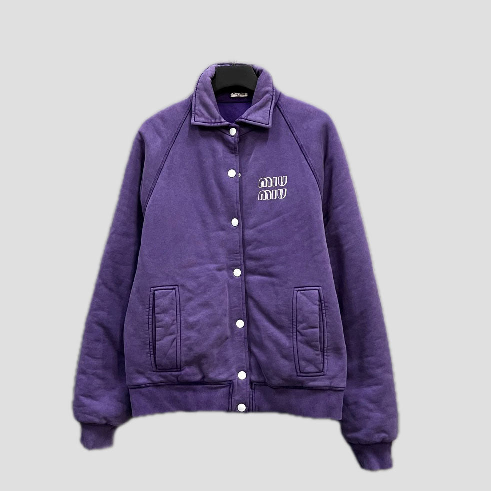 Miu Miu Purple Logo Print Jacket- 95% new