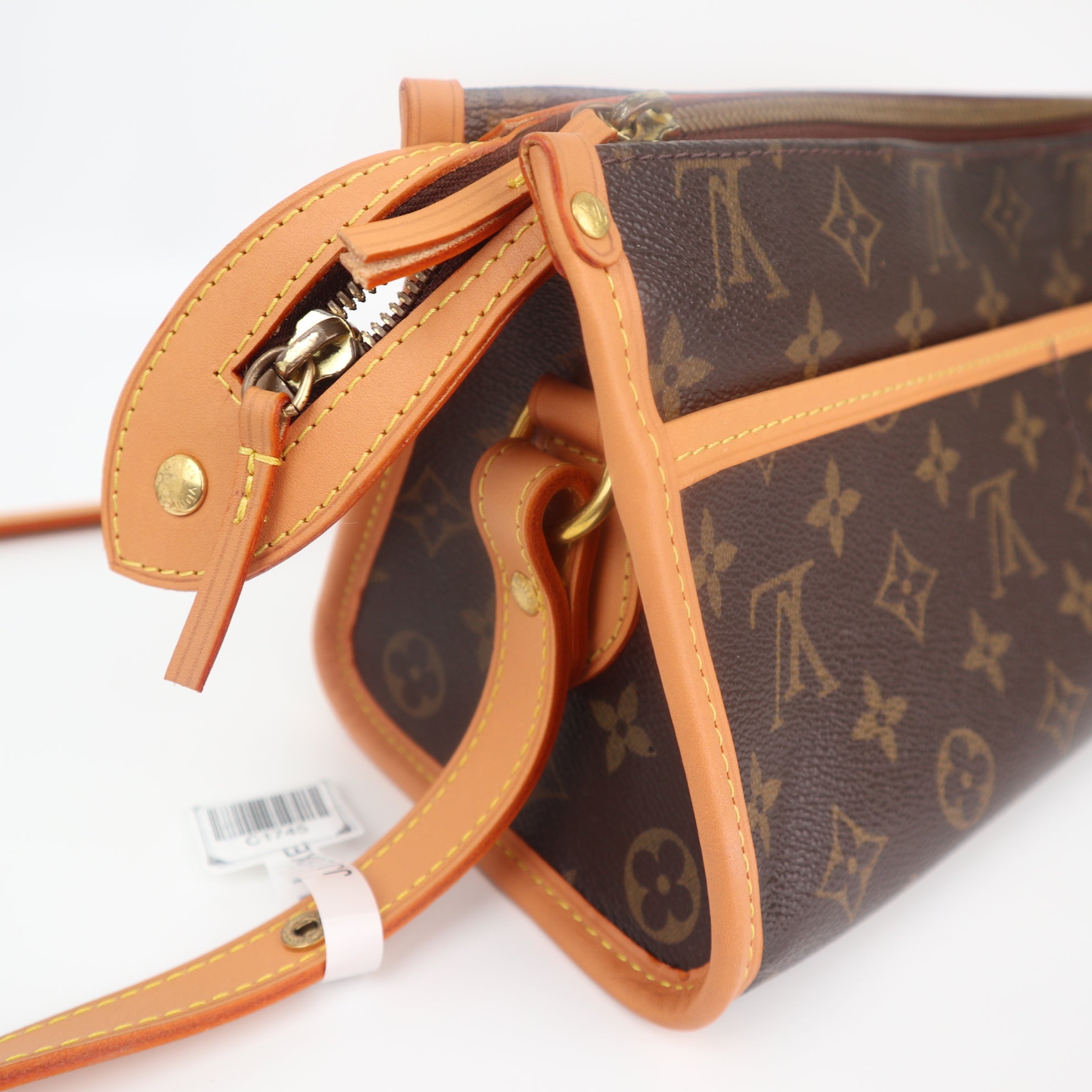 Louis Vuitton Monogram Canvas Popincourt Long Shoulder Bag C1745R | Pre-Owned Excellent Brown Monogram Canvas