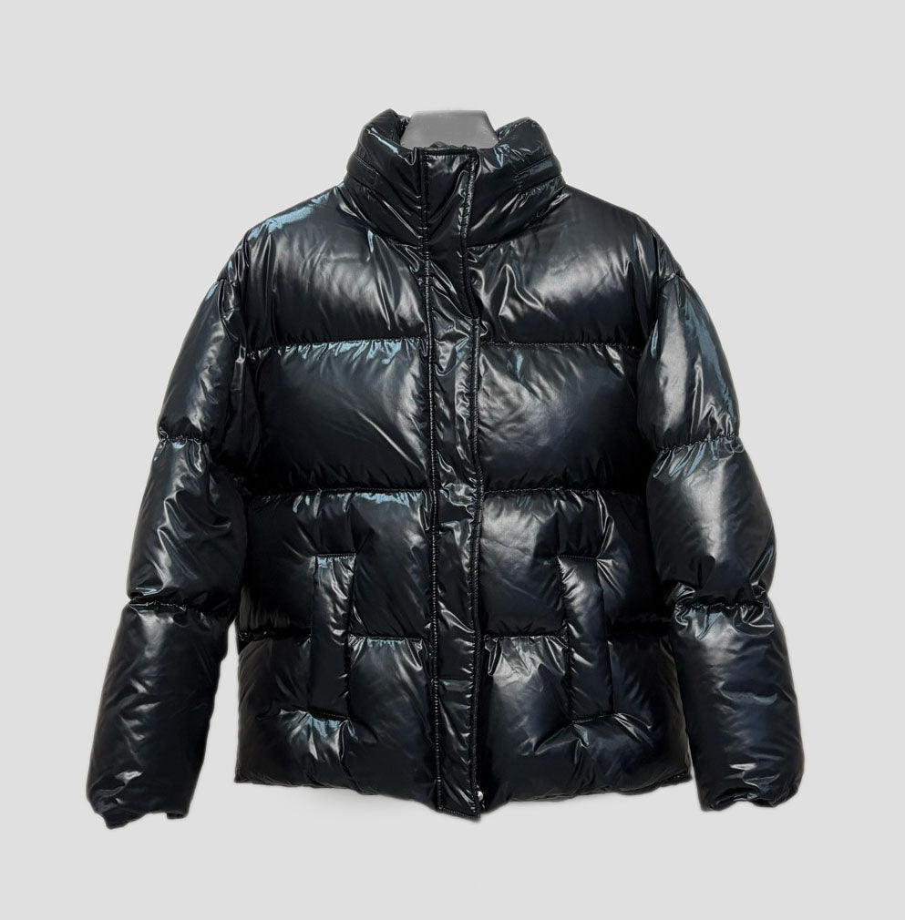 Miu Miu Shiny Logo Stripe Down Puffer- 95% new