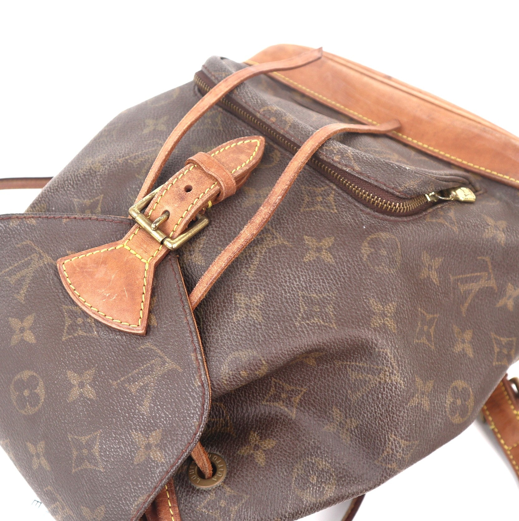 C1144 Louis Vuitton Monogram Montsouris MM Backpack-Pre Owned