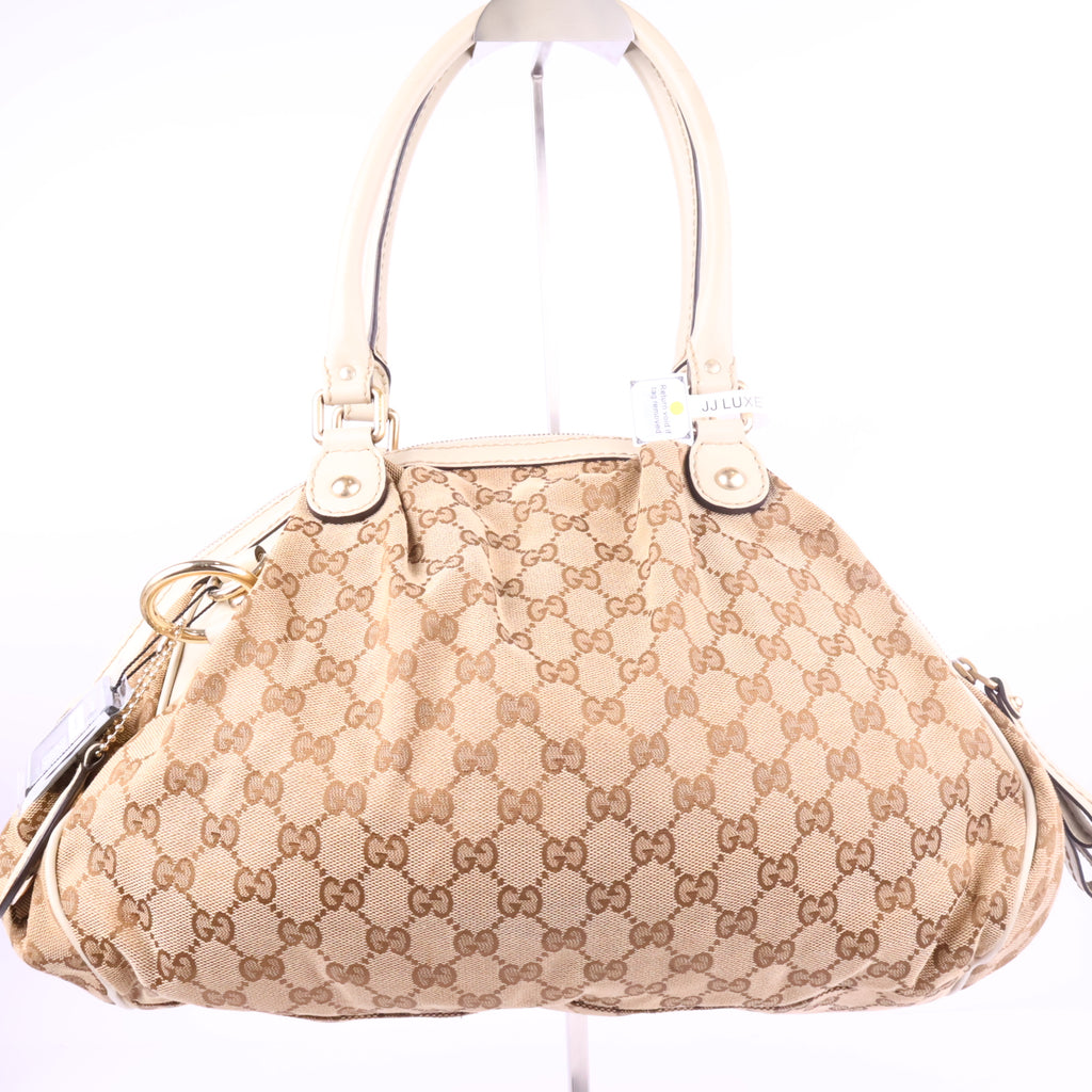 J2774 Gucci Shoulder Bag Sukey | Pre-Owned Excellent GG canvas