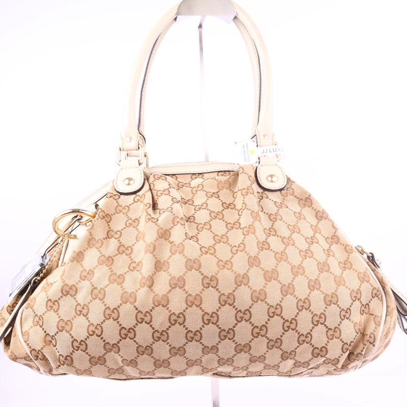 J2774 Gucci Shoulder Bag Sukey | Pre-Owned Excellent GG canvas