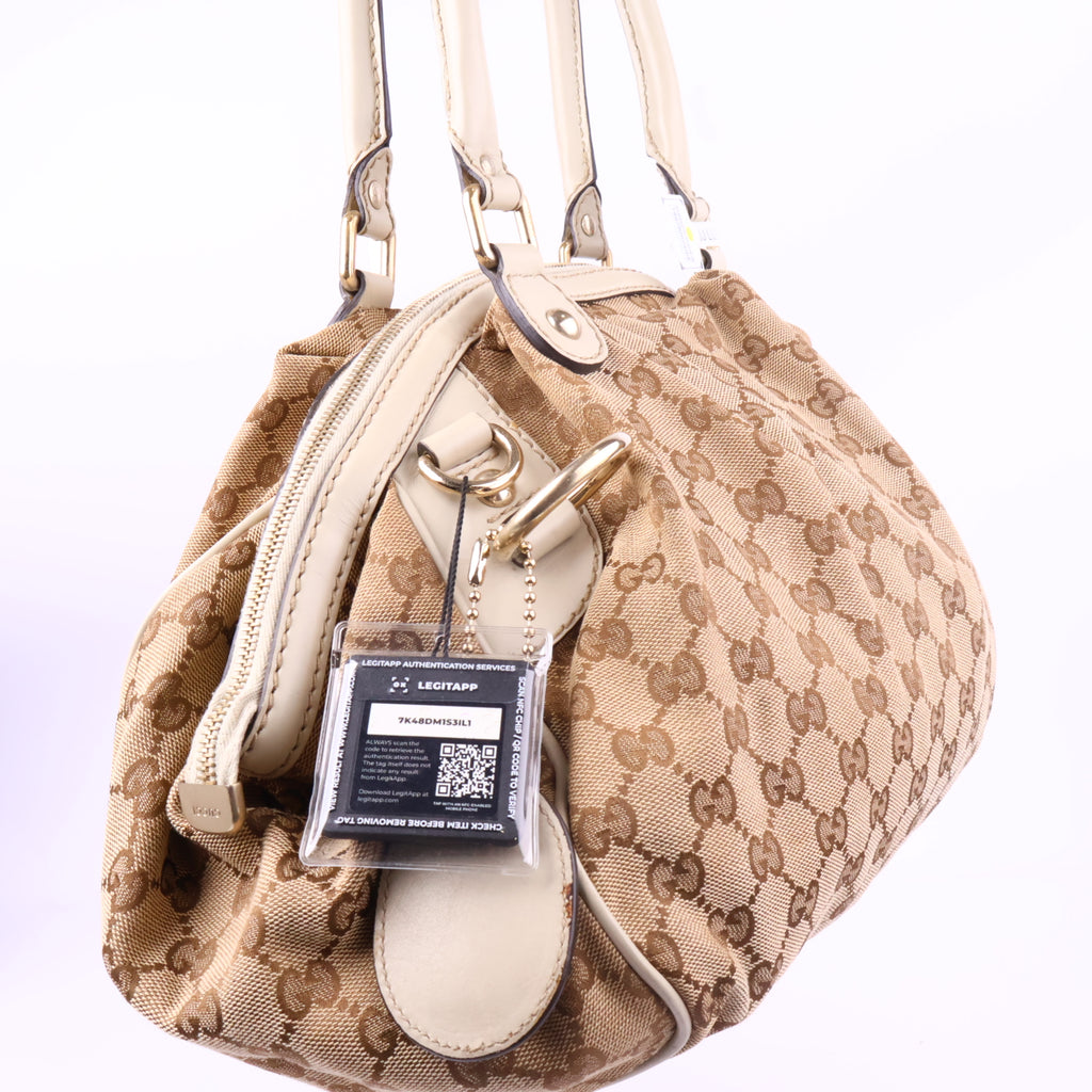 J2774 Gucci Shoulder Bag Sukey | Pre-Owned Excellent GG canvas