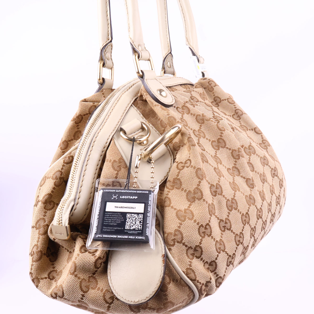 J2774 Gucci Shoulder Bag Sukey | Pre-Owned Excellent GG canvas