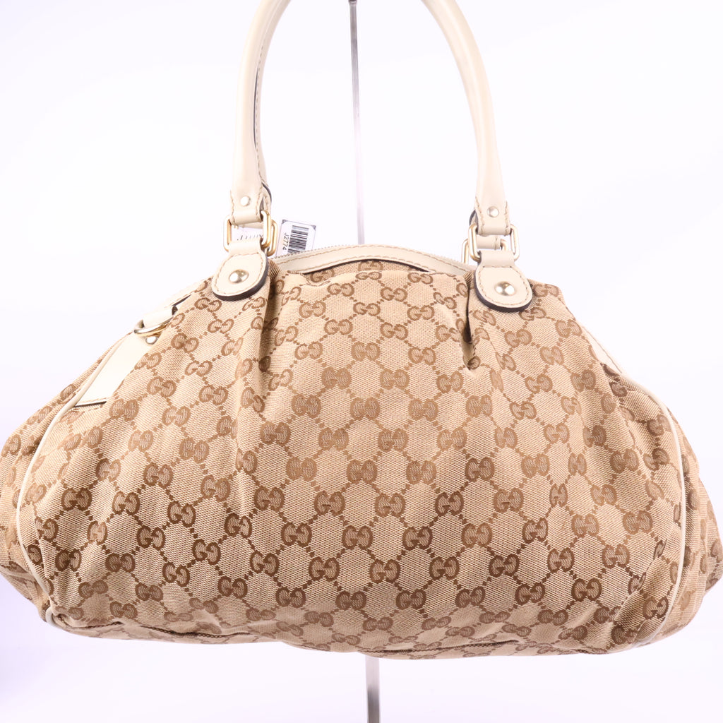 J2774 Gucci Shoulder Bag Sukey | Pre-Owned Excellent GG canvas