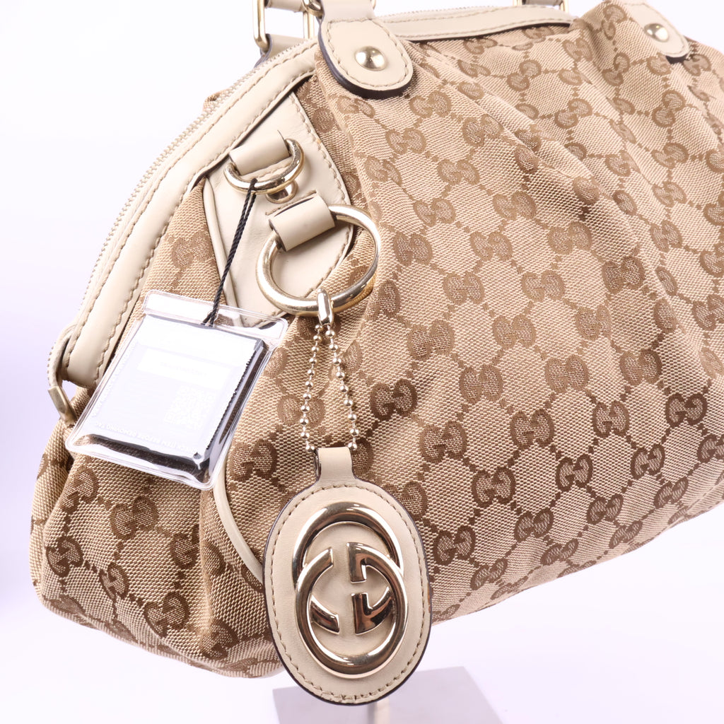J2774 Gucci Shoulder Bag Sukey | Pre-Owned Excellent GG canvas