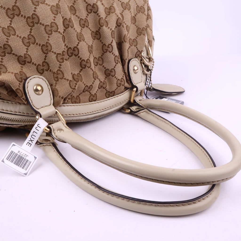 J2774 Gucci Shoulder Bag Sukey | Pre-Owned Excellent GG canvas