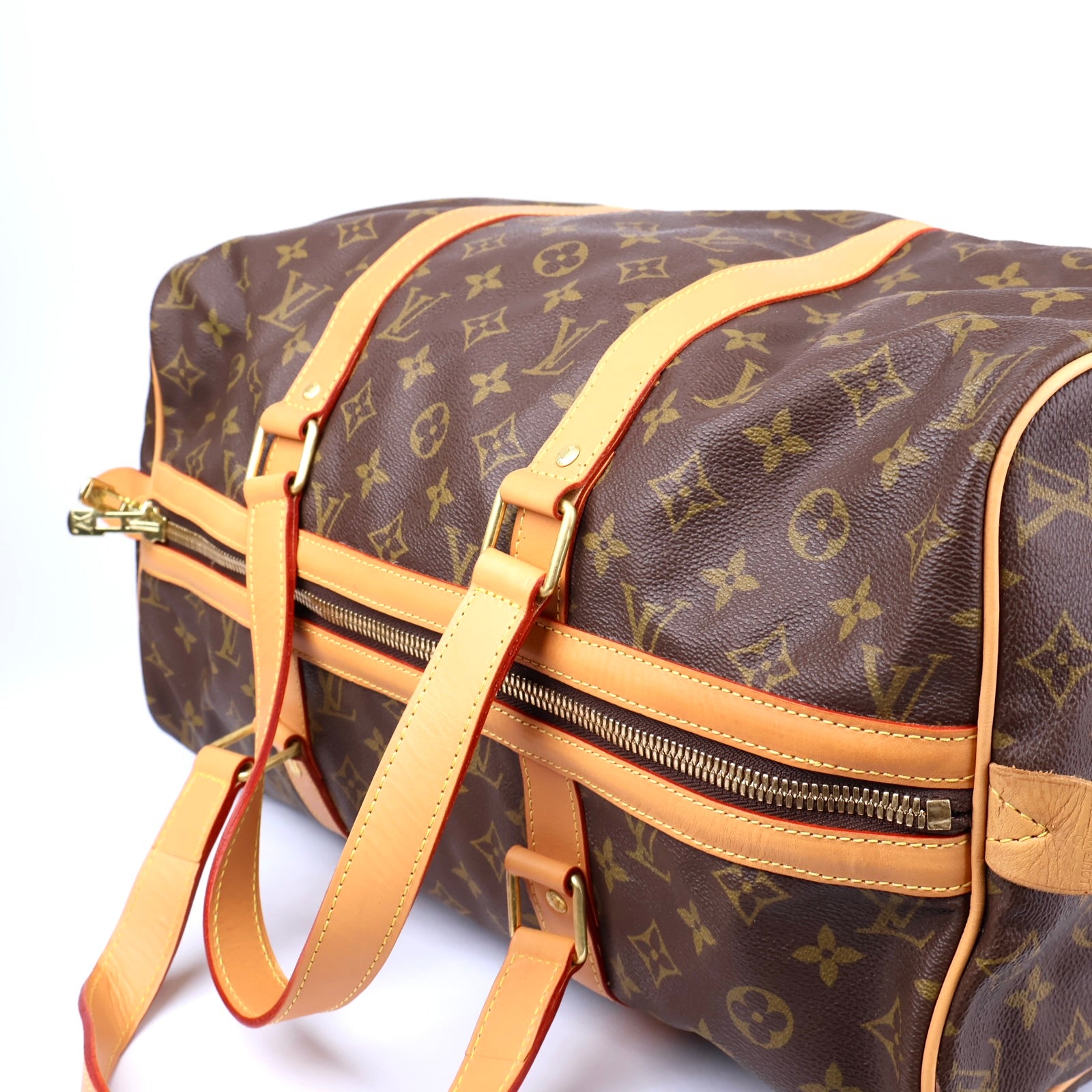 J1261 Louis Vuitton Brown Monogram Keepall 45 Leather- Pre Owned