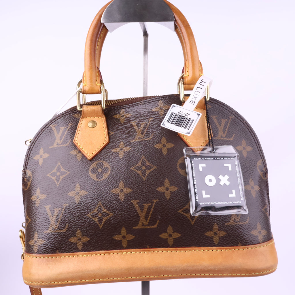 J2778 Louis Vuitton Top Handle Bag Alma BB | Pre-Owned Excellent Brown Monogram canvas