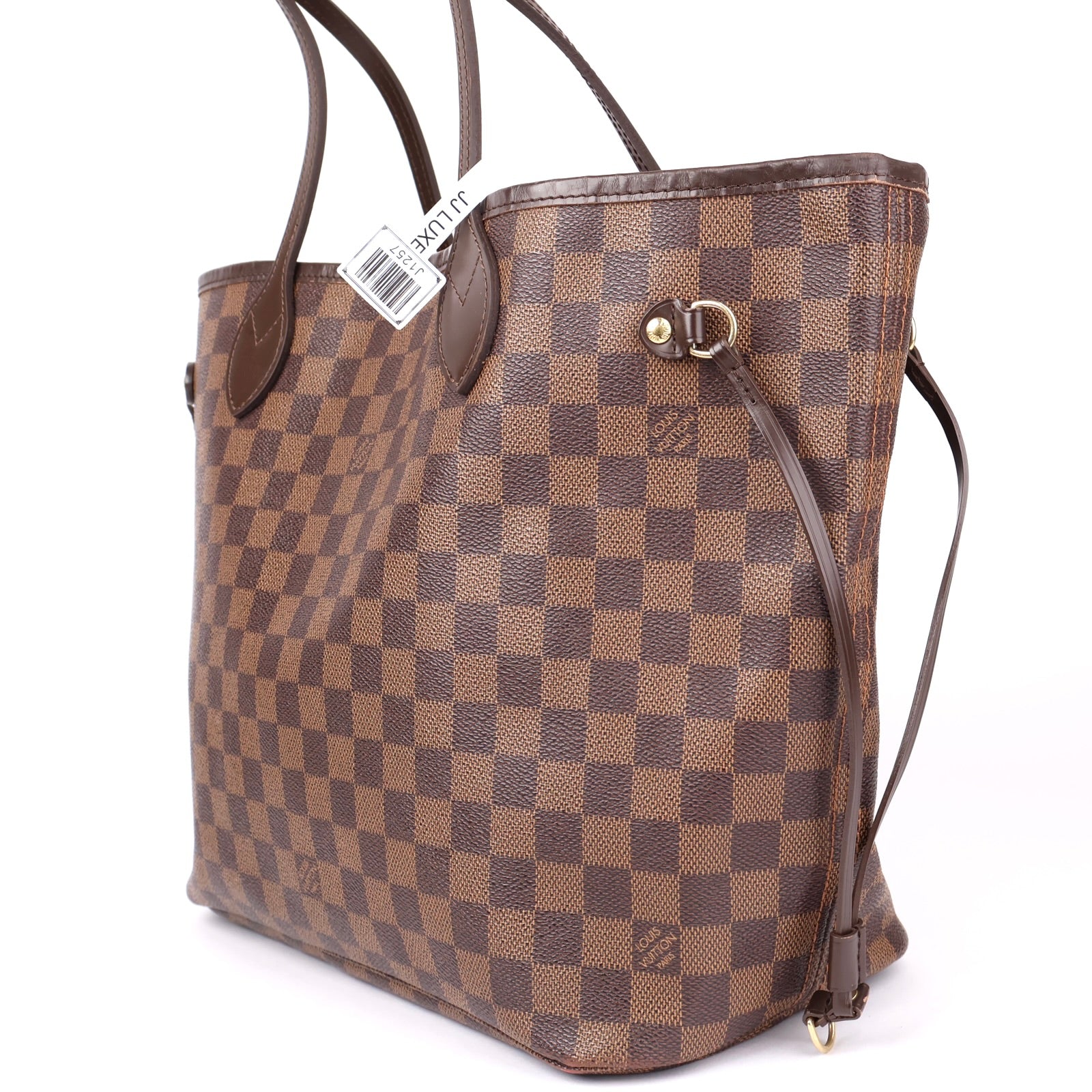 J1257 Louis Vuitton Pre-Owned Neverfull Damier MM Tote Bag- Pre Owned