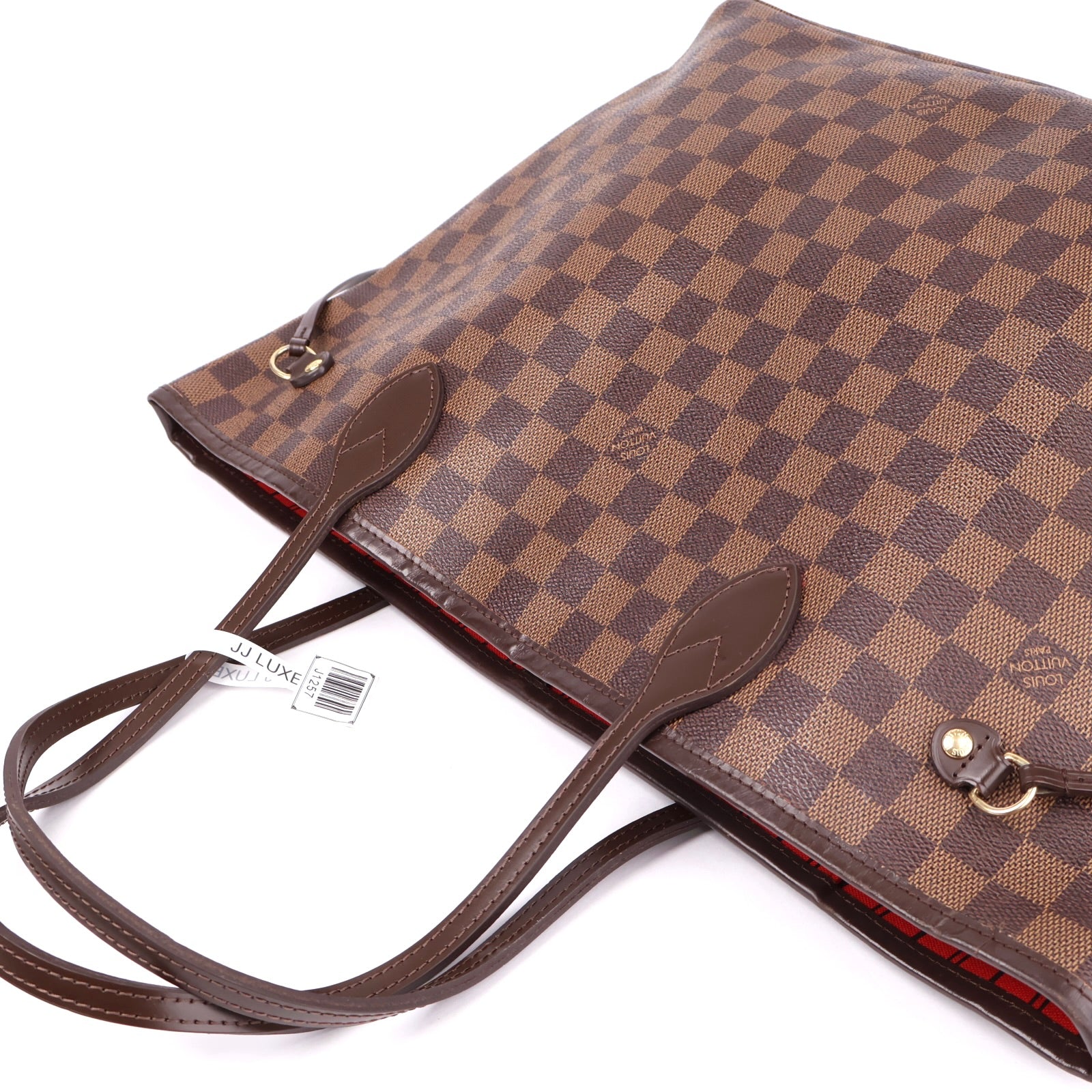 J1257 Louis Vuitton Pre-Owned Neverfull Damier MM Tote Bag- Pre Owned