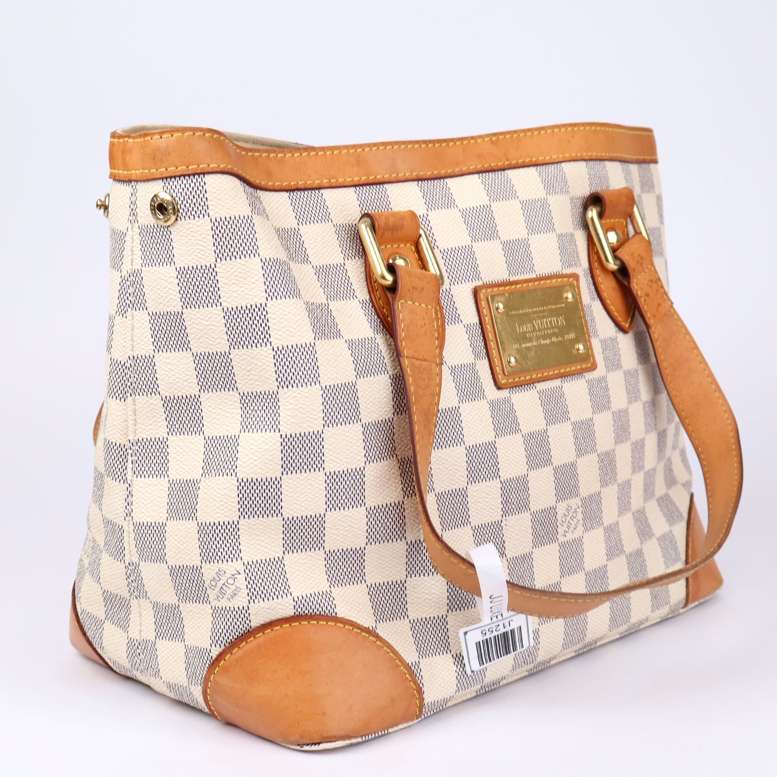 J1255 Louis Vuitton White Damier Azur Hampstead PM Bag- Pre Owned