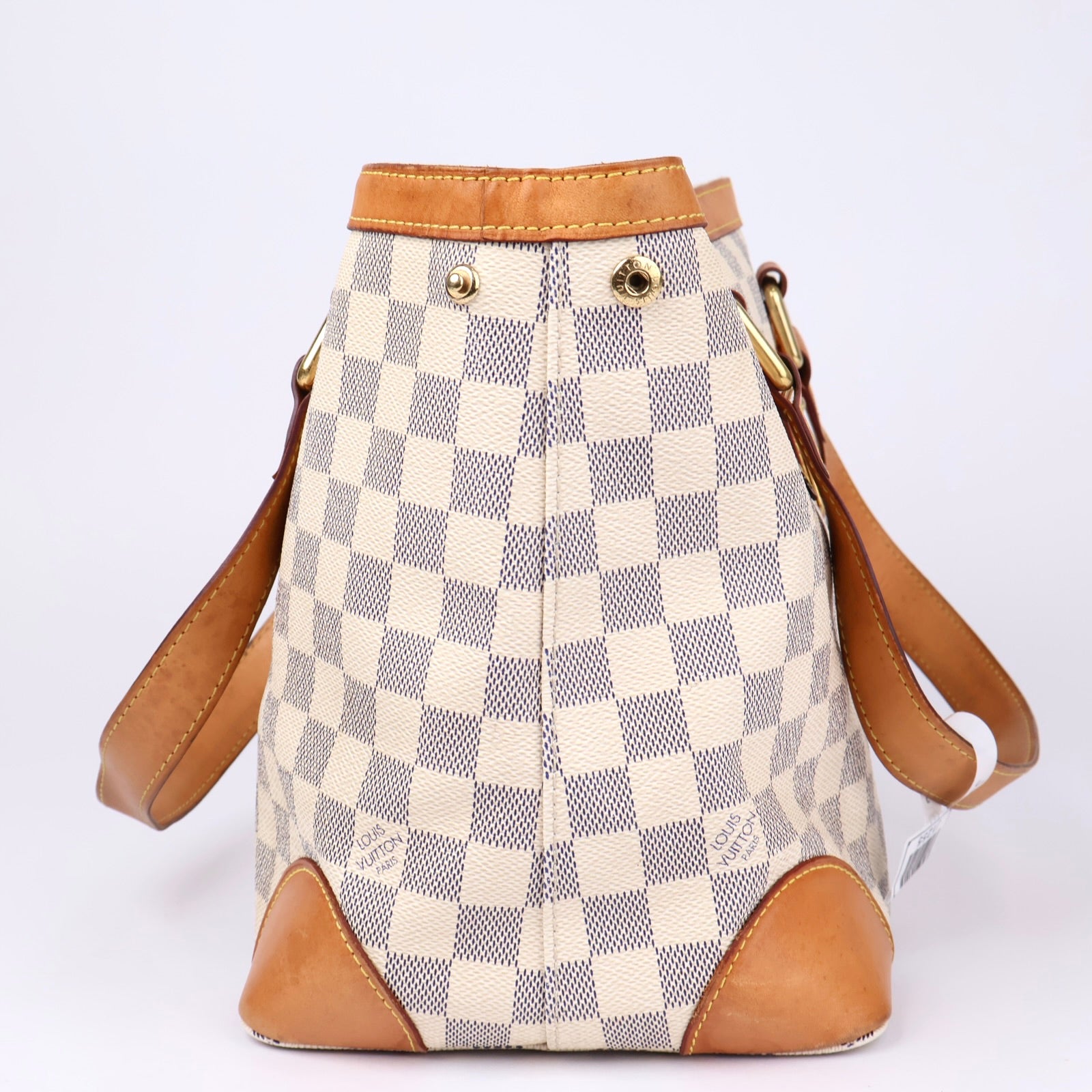 J1255 Louis Vuitton White Damier Azur Hampstead PM Bag- Pre Owned