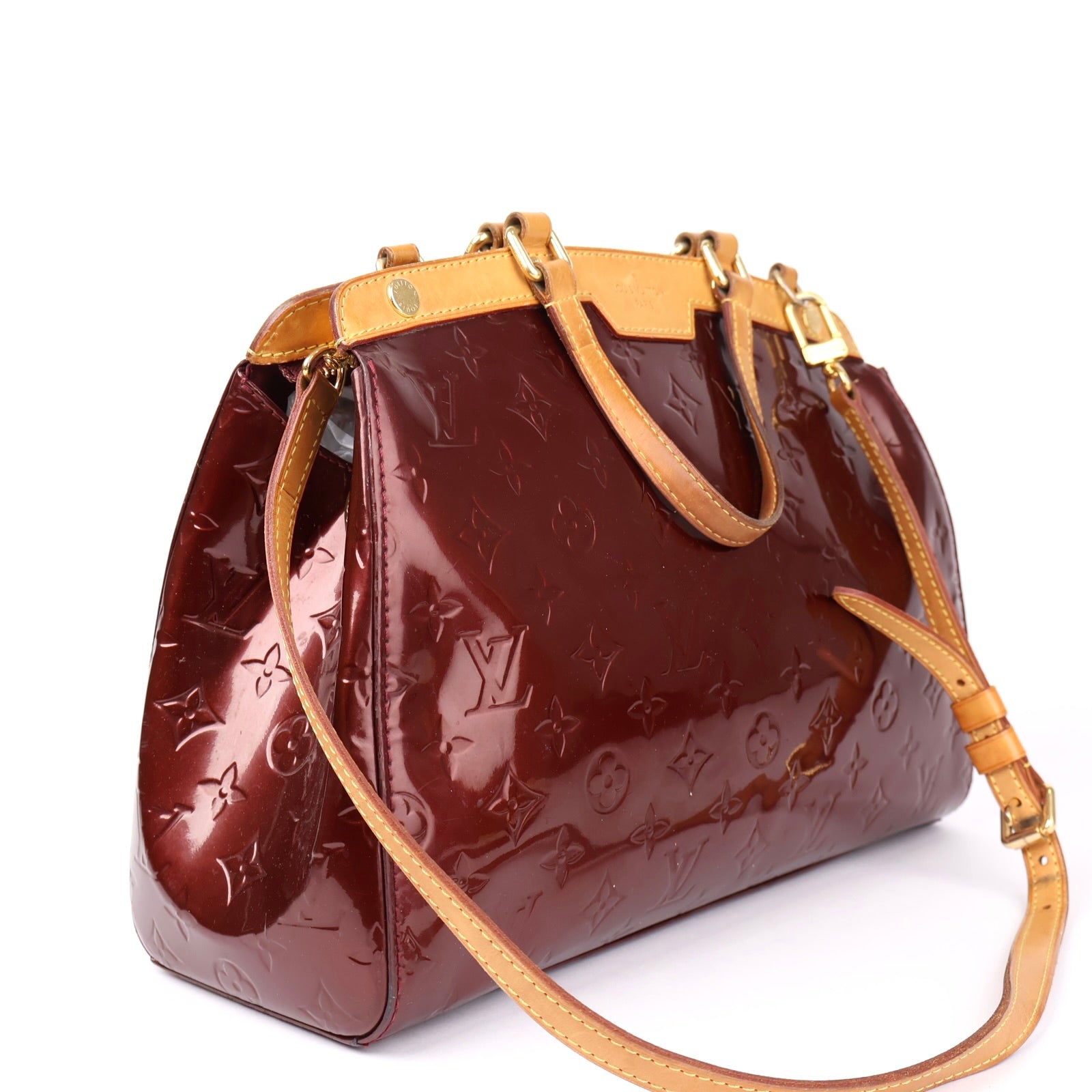 J1246 Louis Vuitton Rouge Fauviste Monogram Vernis Brea Tote- Pre Owned