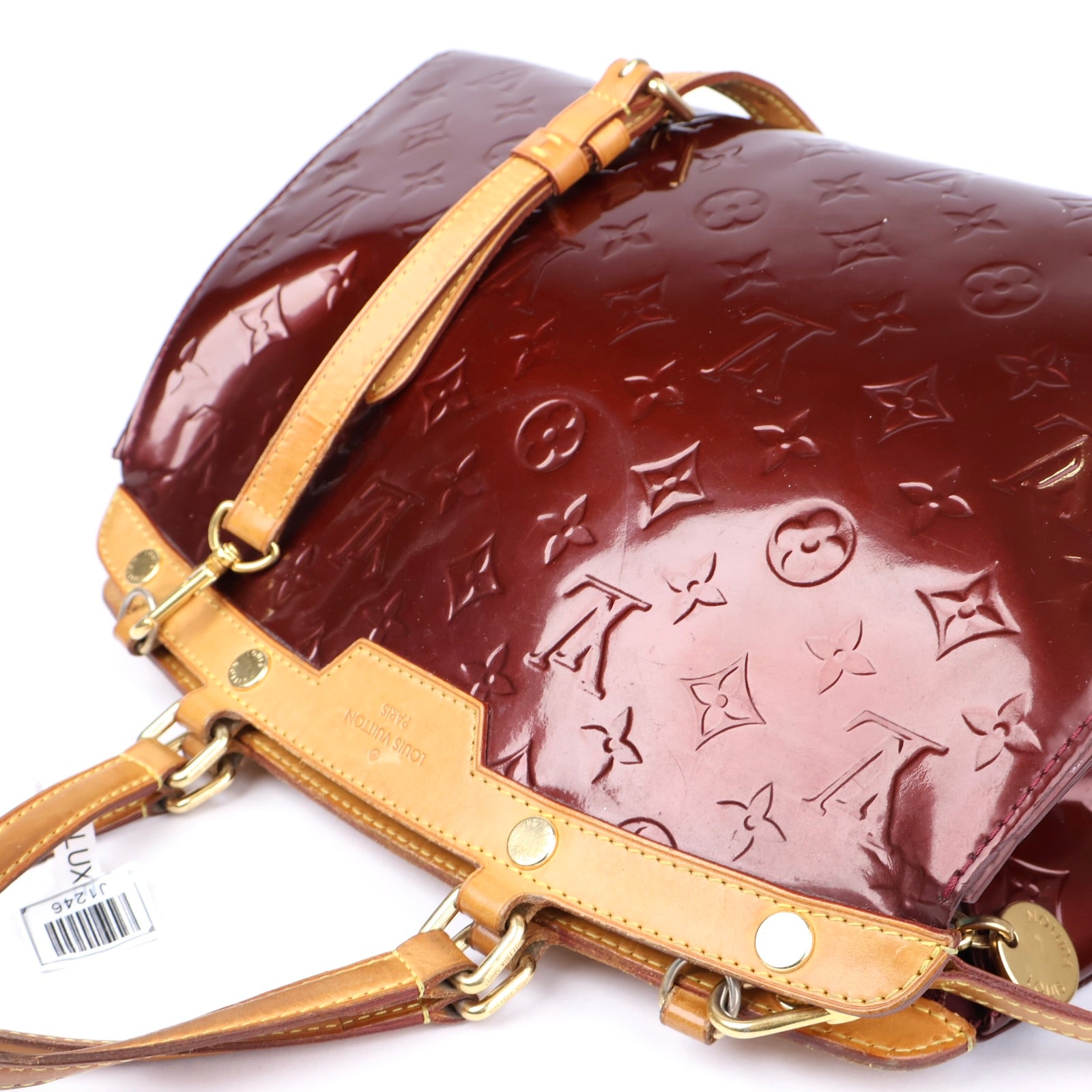 J1246 Louis Vuitton Rouge Fauviste Monogram Vernis Brea Tote- Pre Owned