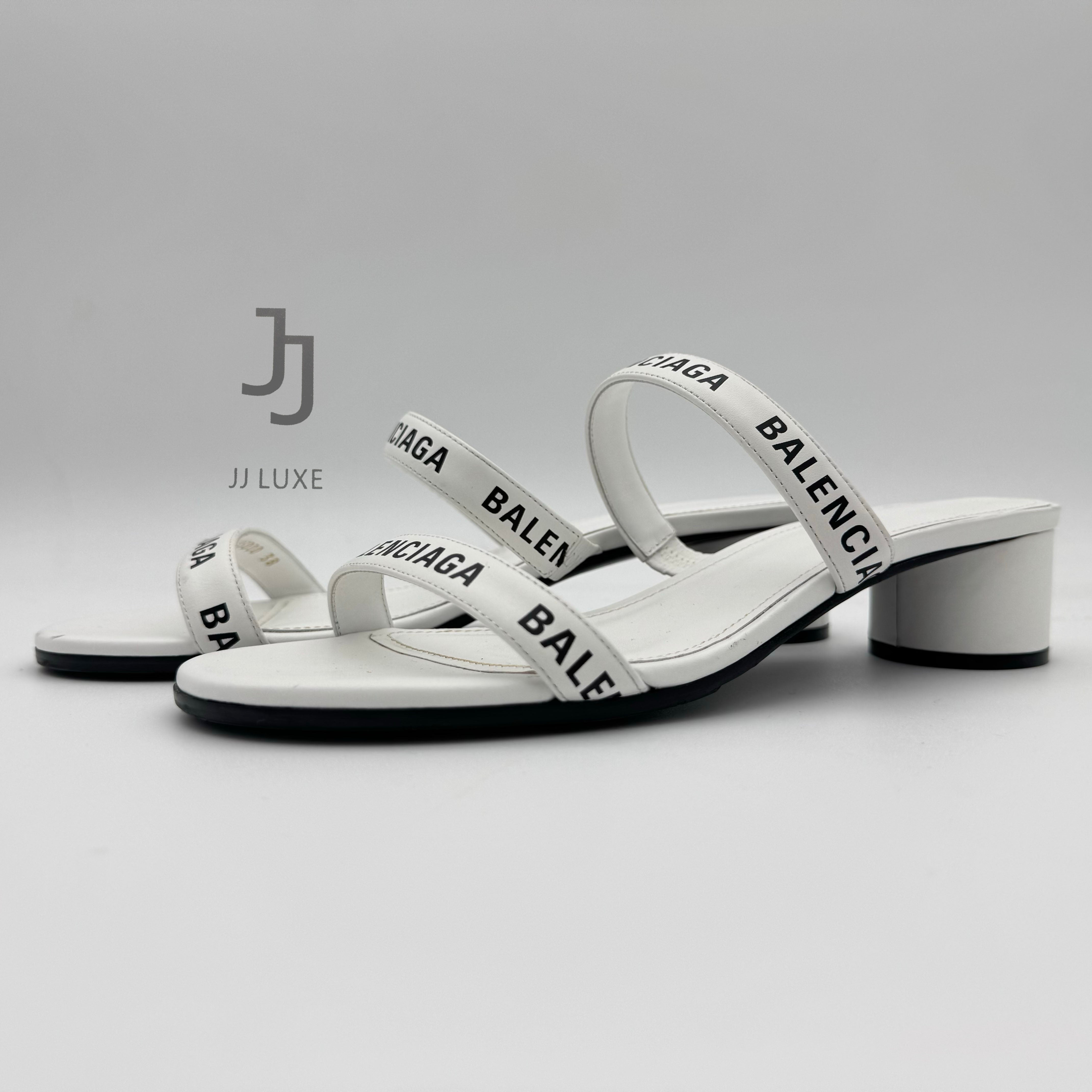 Balenciaga 45mm logo-strap sandals size38- 100% new