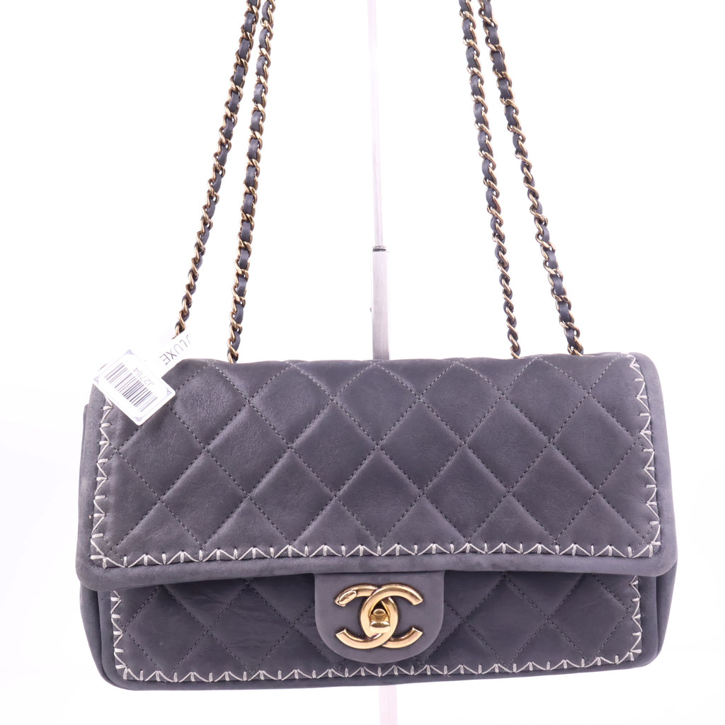 J2784 Chanel Shoulder Bag Happy Stitch | Pre-Owned Like New Nubuck leather