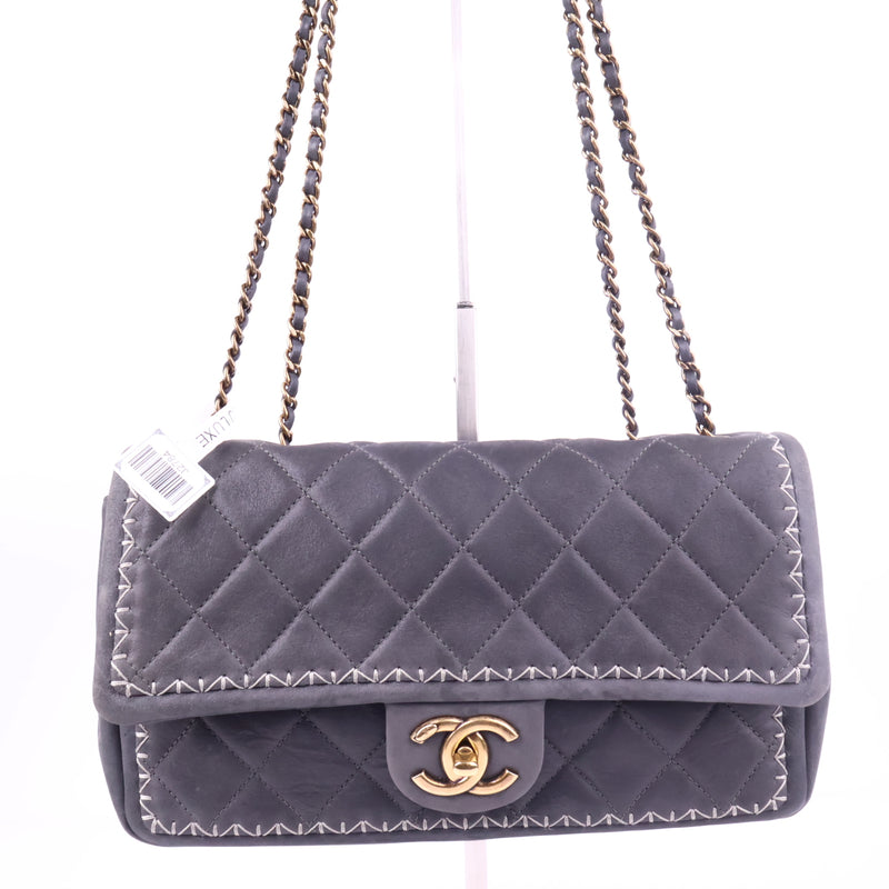 J2784 Chanel Shoulder Bag Happy Stitch | Pre-Owned Like New Nubuck leather