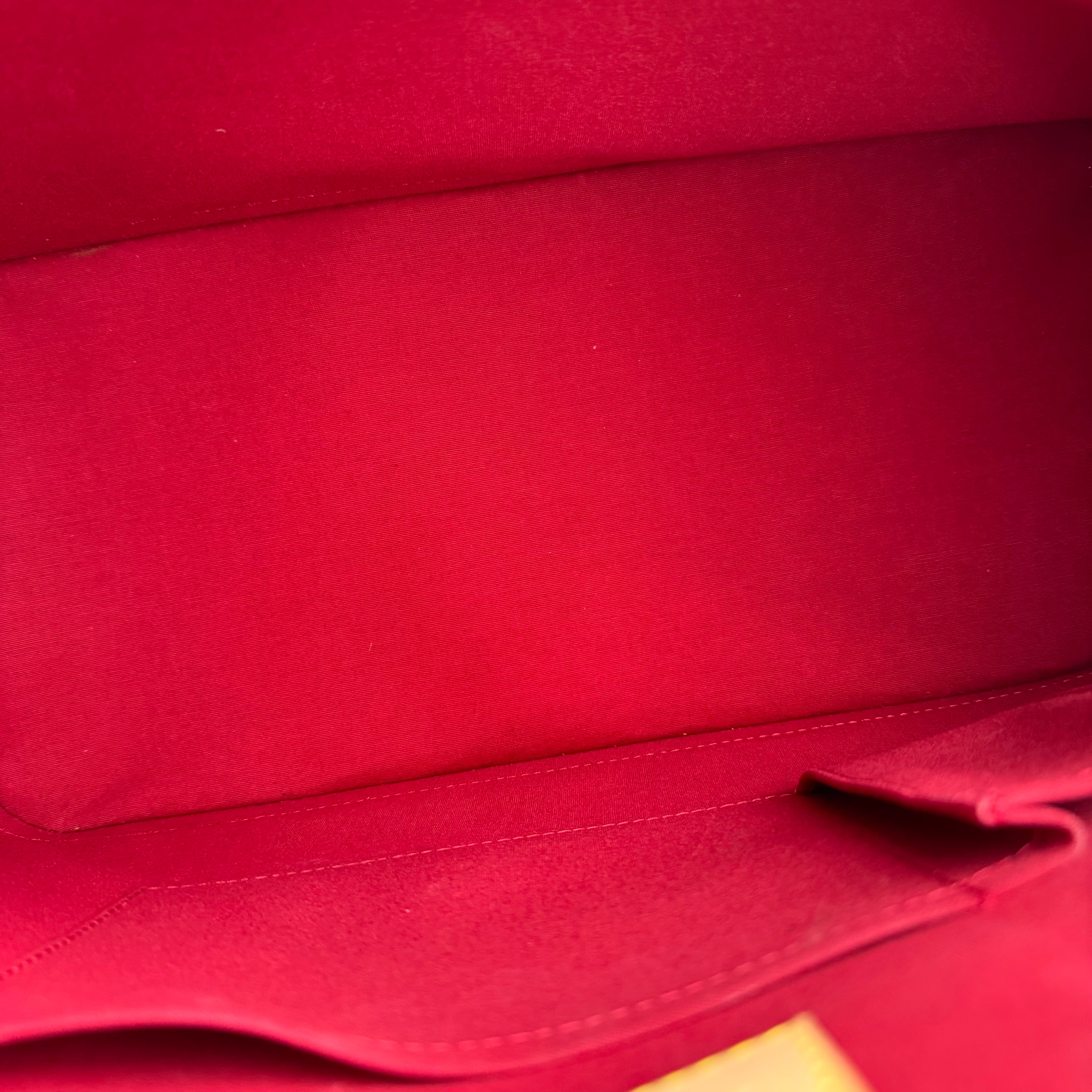 J1172 Louis Vuitton Alma GM Monogram Vernis Red- Pre Owned
