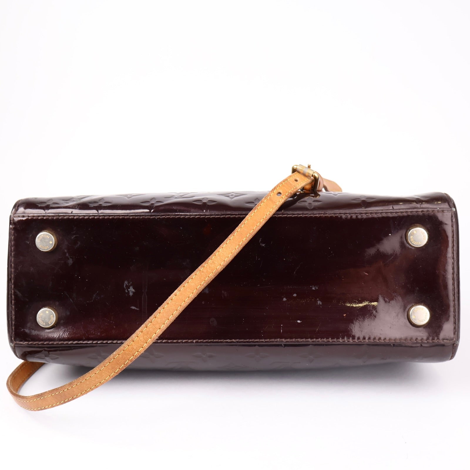 J1250-LOUIS VUITTON Amarante Monogram Vernis Brea GM Bag- Pre Owned