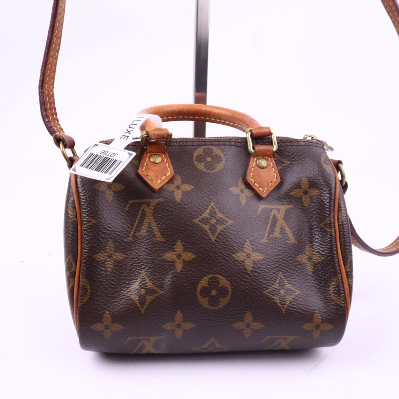 J2786 Louis Vuitton Top Handle Bag Nano Speedy 25 | Pre-Owned Excellent Brown Monogram canvas