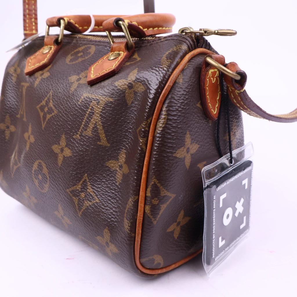 J2786 Louis Vuitton Top Handle Bag Nano Speedy 25 | Pre-Owned Excellent Brown Monogram canvas