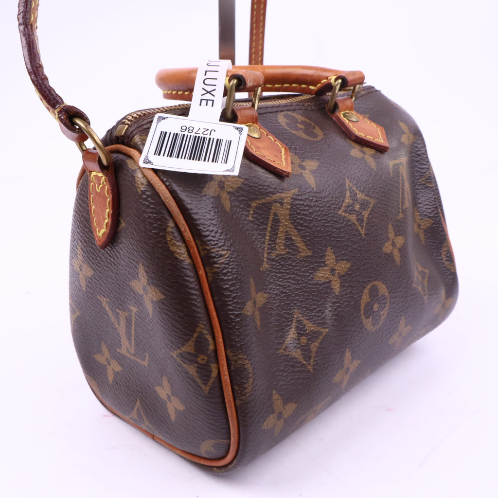 J2786 Louis Vuitton Top Handle Bag Nano Speedy 25 | Pre-Owned Excellent Brown Monogram canvas