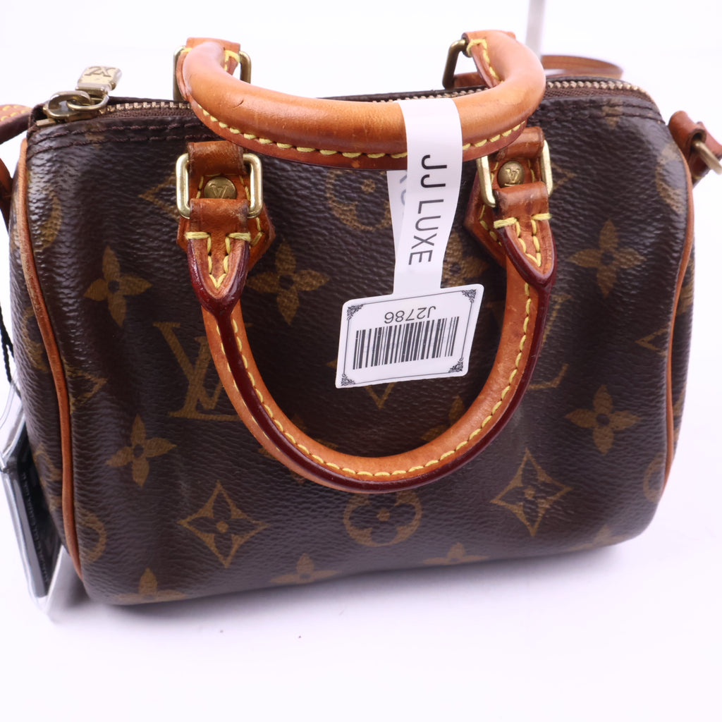 J2786 Louis Vuitton Top Handle Bag Nano Speedy 25 | Pre-Owned Excellent Brown Monogram canvas