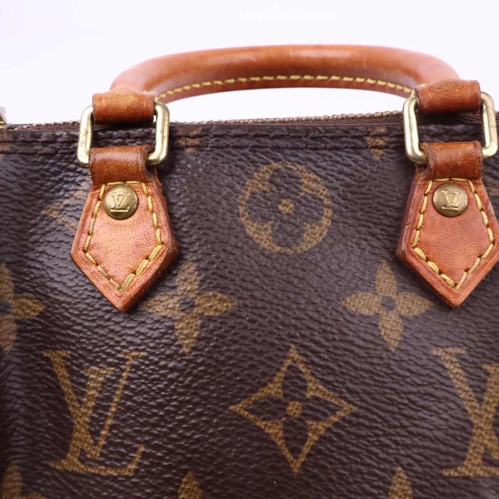 J2786 Louis Vuitton Top Handle Bag Nano Speedy 25 | Pre-Owned Excellent Brown Monogram canvas