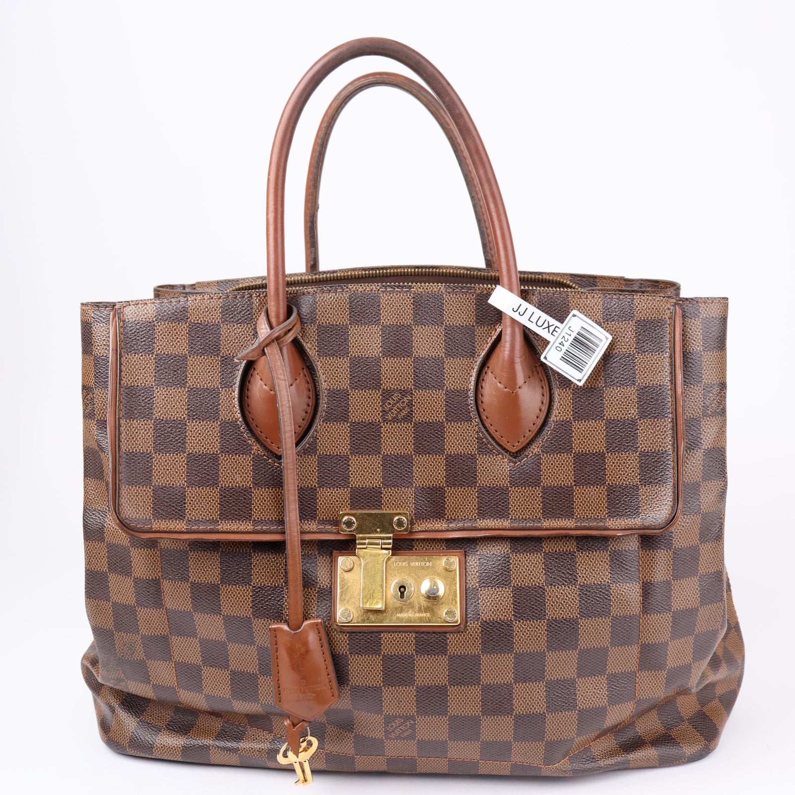 J1240-Louis Vuitton Damier Ascot Handbag Damier ebene- Pre Owned