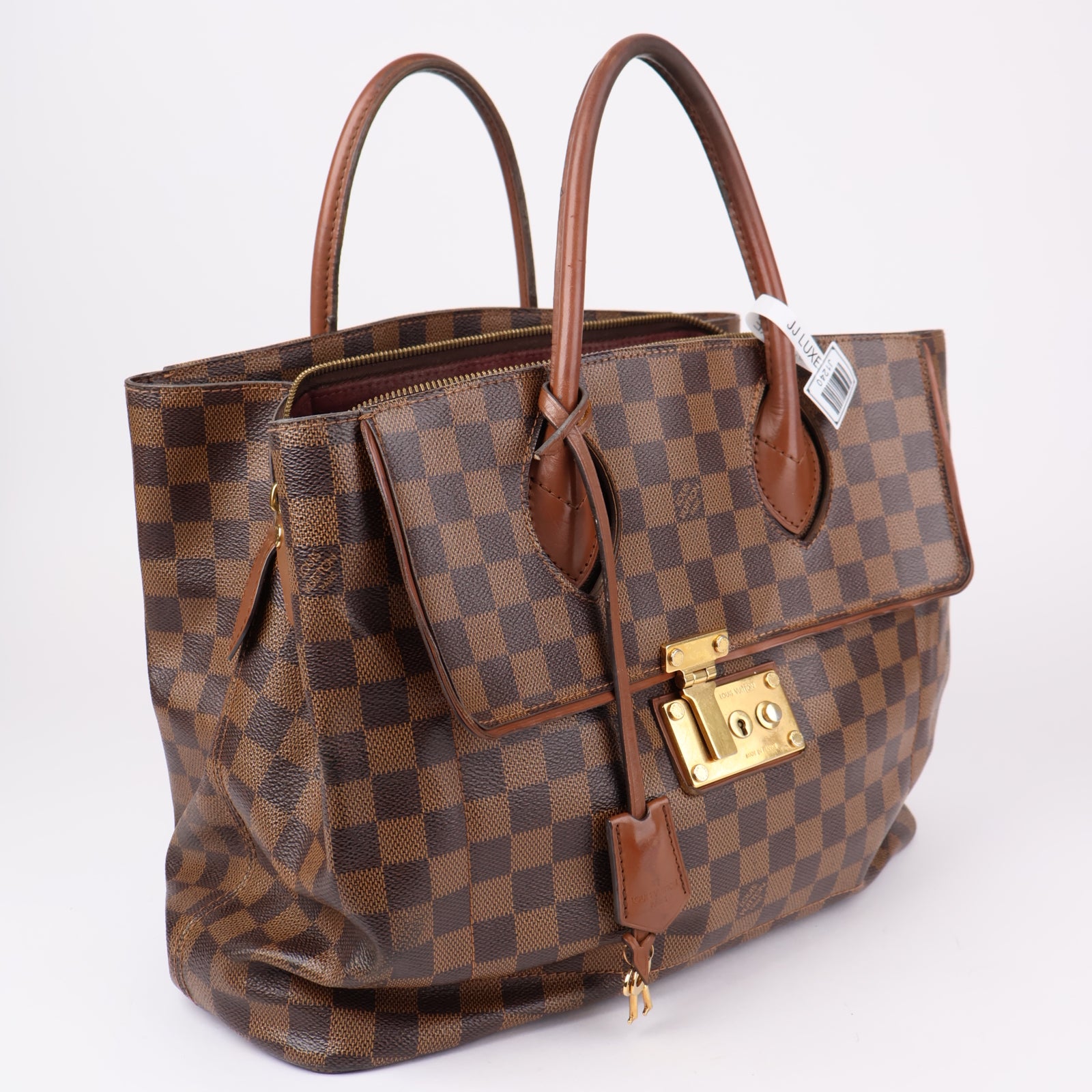 J1240-Louis Vuitton Damier Ascot Handbag Damier ebene- Pre Owned