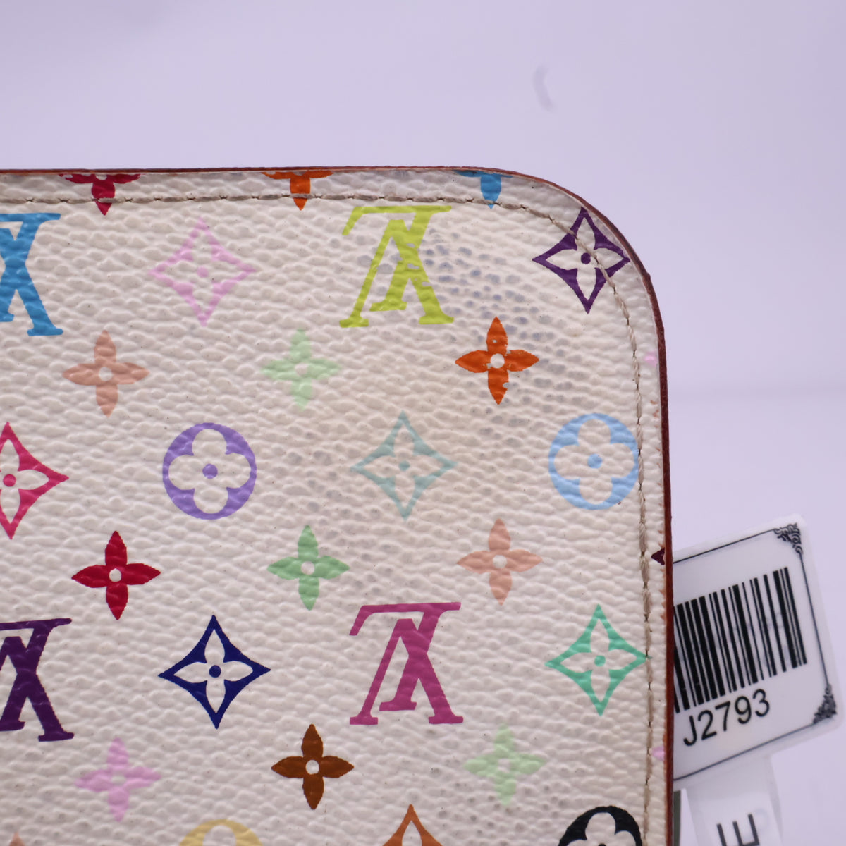 J2793 Louis Vuitton Wallet Insolite | Pre-Owned Like New White Monogram Multicolore canvas