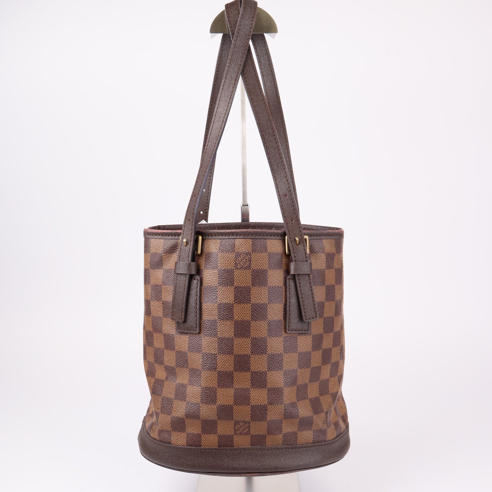 J1274-LOUIS VUITTON Marais Bucket Damier Ebene Canvas- Pre Owned