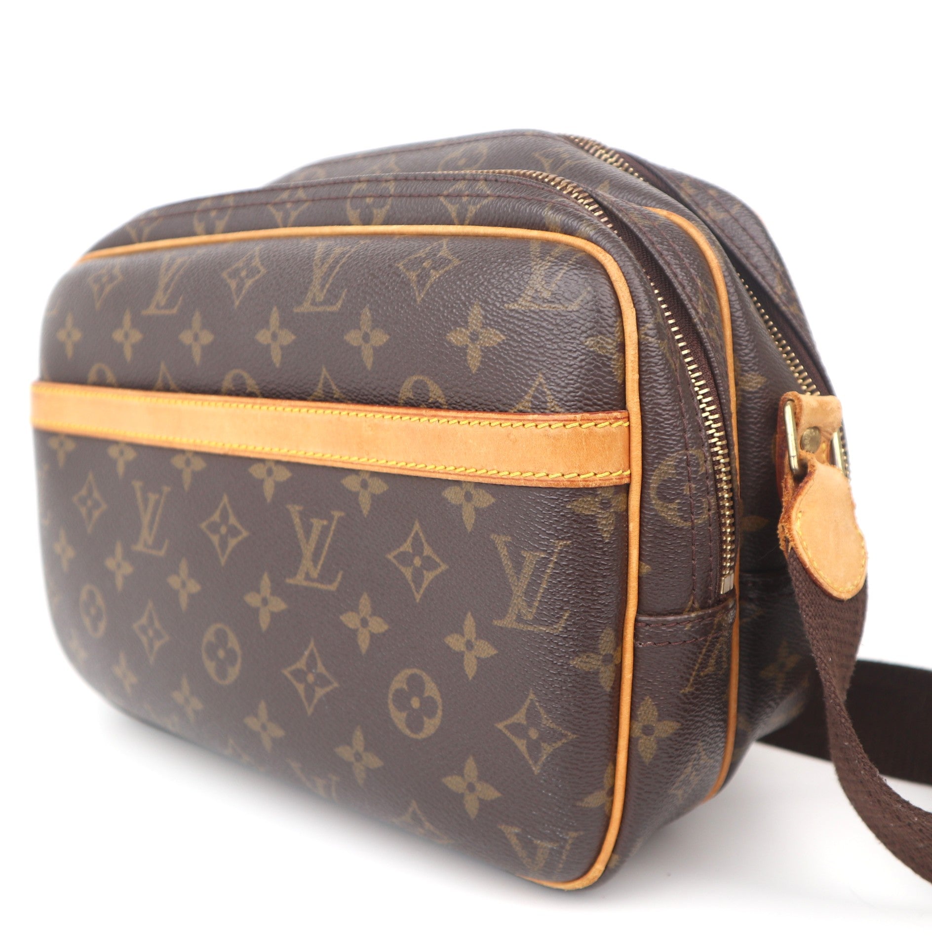 C1155 Louis Vuitton Monogram Canvas Reporter PM Shoulder Bag-Pre Owned
