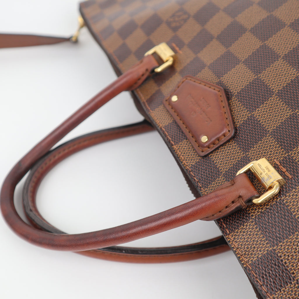 C2599 Louis Vuitton Shoulder Bag Belmont Damier Ebene | Pre-Owned Very Good Brown Damier Ebene Canvas