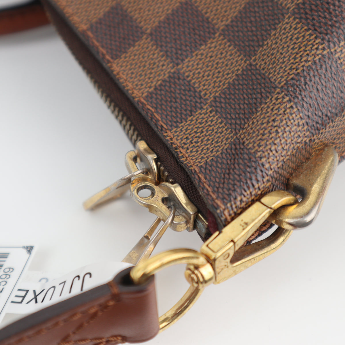 C2599 Louis Vuitton Shoulder Bag Belmont Damier Ebene | Pre-Owned Very Good Brown Damier Ebene Canvas