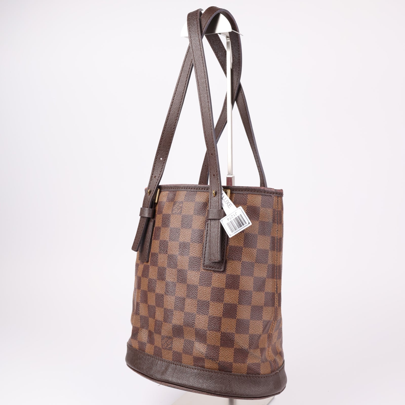 J1274-LOUIS VUITTON Marais Bucket Damier Ebene Canvas- Pre Owned