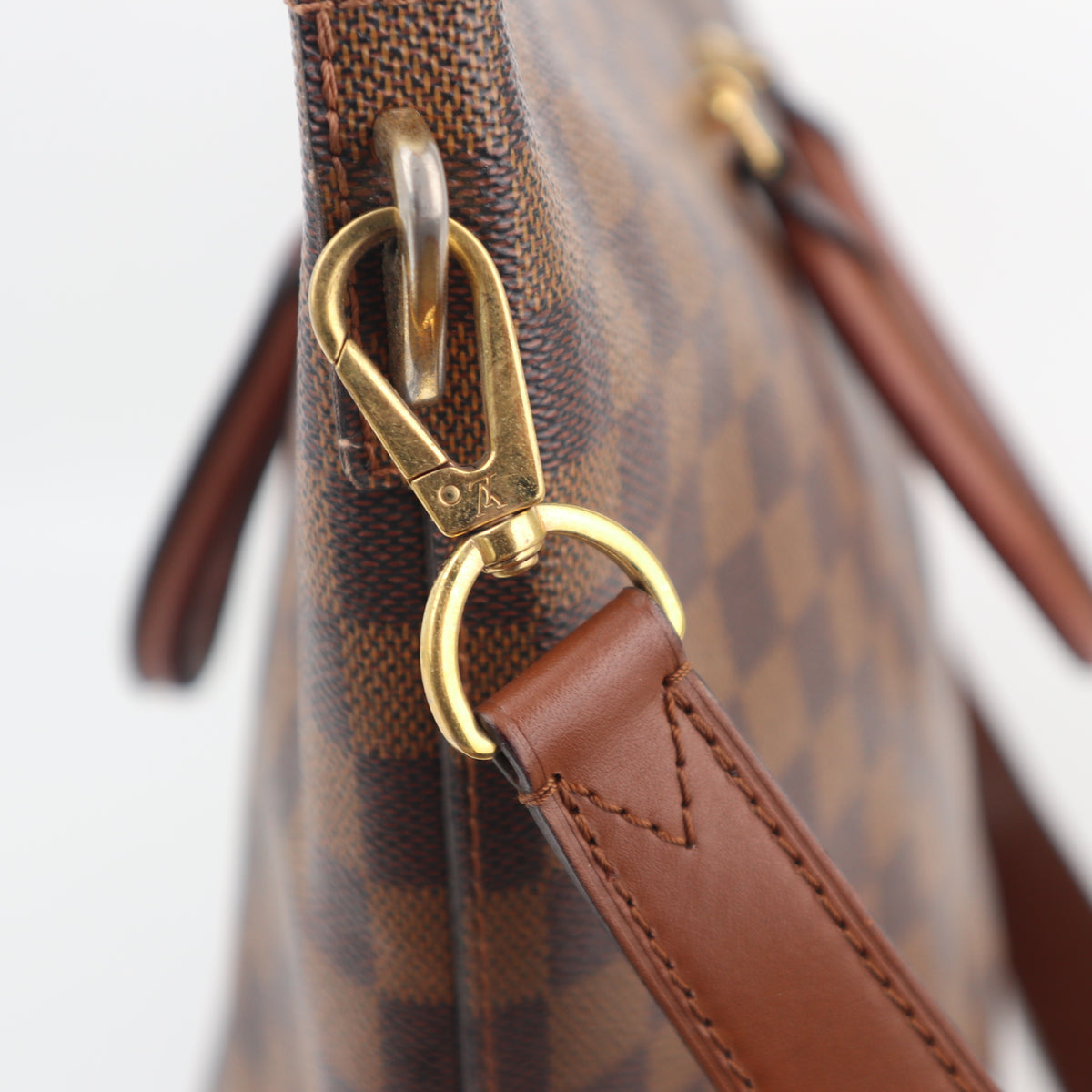C2599 Louis Vuitton Shoulder Bag Belmont Damier Ebene | Pre-Owned Very Good Brown Damier Ebene Canvas