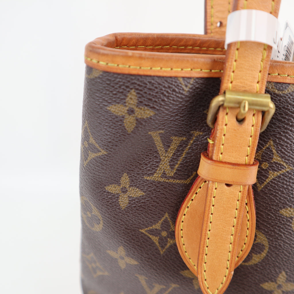 Louis Vuitton Monogram Canvas Bucket PM Shoulder Bag C1765 | Pre-Owned Very Good Brown Monogram Canvas
